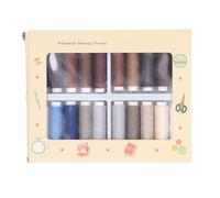 Kit de fils à coudre en polyester, 20 couleurs, solides, durables, polyvalents, pour la couture à la main, le bricolage, l'artisanat, la maison, les ateliers de couture, 100 m, 20 (Ensemble sombre de
