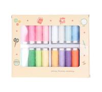 Kit de fils à coudre en polyester, 20 couleurs, solides, durables, polyvalents, pour la couture à la main, le bricolage, l'artisanat, la maison, les ateliers de couture, 100 m, 20 (Ensemble coloré de