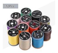Kit de fils de fixation de mouche 140D, fabriqué à partir de nylon fiable pour les mouches de pêche, compatibilité de bobine standard, options de 6 ou 12 pièces (12 pièces)