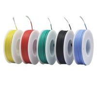 Kit de Fils électriques en Silicone, résistants à la Chaleur, brins cuivre étamé Flexibles 16-30AWG Super Doux(28AWG 5x10M)