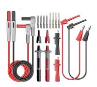 Kit de fils Test multimètre P1308B, 18 pièces, avec aiguilles remplaçables, pinces crocodile, fiche banane 4mm for tester le jeu à crochet