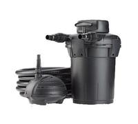 Kit de filtration PondoPress Set 10000 - Pontec - Asymétrique Noir - Eau claire garantie - 2500 l/h Qmax