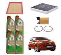 Kit De Filtre 3 + 4 LT 5W30 CASTROL Pour FORD Fiesta 6 VI 1.4 1.5 1.6 TdCi