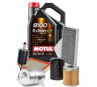 Filtres Kit D'Entretien + 5 Litres Huile MOTUL 8100 Efe 5W30 C2 Opel Corsa D De