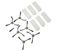 Kit de filtre à brosse latérale pour aspirateur avec 1 brosse de nettoyage, 6 filtres, 6 brosses latérales, pour robot aspirateur K2 K3 K4 M210 M210S