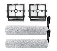 Kit de filtre à brosse principale compatible avec Tineco Floor One Switch S6 et Stretch S6 avec boîtier en plastique, poils en nylon et papier filtre