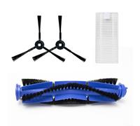 Kit de filtre à brosse principale pour Blaupunkt/pour Bluebot, kit d'accessoires pour aspirateur avec 1 brosse principale rouleau + 2 brosses latérales + 1 filtre