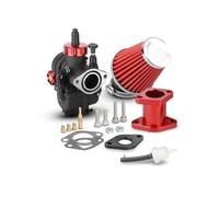 Kit de filtre à carburateur compatible avec les moteurs 212cc 196cc CT200U BT200X GX160 GX200 for karting et mini-moto(PE19FL Red Kit)