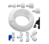 Kit de filtre à eau droit | PP de qualité alimentaire avec systèmes RO | Kit de tuyau à raccord rapide Line Line