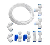 Kit de filtre à eau droit | PP de qualité alimentaire avec systèmes RO | Kit de tuyau à raccord rapide Line Line