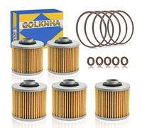 Kit de filtre à huile compatible avec Yamaha Raptor 700/700R V Star 650 TT500C XT500C OEM # 4X7-13440-01-00 4X7-13440-90-00 (lot de 5)