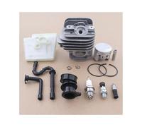 Kit de Filtre à Huile for Piston de Cylindre 44 mm Compatible avec la tronçonneuse 026 MS260 (référence OEM 11210201217) avec collecteur et Bougie d'allumage