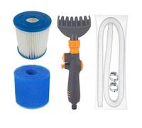 Kit de filtre de piscine avec brosse en coton pour pompes de type I II Élimine la saleté et les débris Design cylindrique Nettoyage facile des tuyaux Entretien