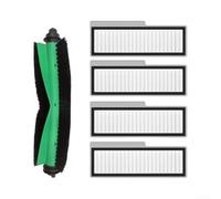 Kit de filtre de rechange compatible avec Roomba pour mini robot aspirateur - Enlèvement des débris en plastique nylon Entretien facile à installer Utilisation domestique 1 brosse 4 filtres