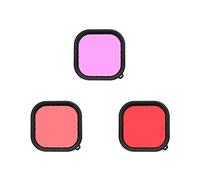 Kit de filtre de rechange pour objectif d'appareil photo - Boîtier étanche - Accessoires de plongée pour GoPro Hero 9 - Noir