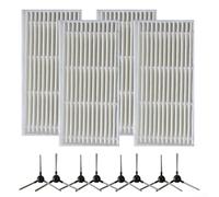 Kit de filtre de rechange pour robot pour Blaupunkt BLUEBOT XSMART BPK-VCBB1XS, comprend 4 filtres HEPA, 8 brosses latérales