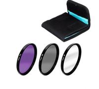 Kit de filtre d'objectif,3 en 1,37 43 46 49 52 55 58 62 67 72 77 82mm,ensemble UV CPL FLD avec sac pour canon Sony Pentax Nikon - Type 72mm
