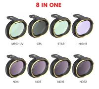 Kit de filtre d'objectif de caméra de nuit pour importateur,Polar Pound melon al Density,UV,CPL,ND volontairement,PL4,8,16,32,64,Star,FIMI X8 Mini,FIMI X8 V2 - Type 8IN1 Filter