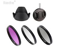 Kit de filtre d'objectif UV CPL FLD 52mm,capuchon d'objectif et pare-soleil à fleurs pour appareil photo Nikon D3100 D3200 D5100 D5000 D3000 D40