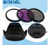 Kit de filtre d'objectif UV CPL FLD 55mm,capuchon d'objectif,pare-soleil à fleurs pour Nikon D5600 D5500 D5300 D5100 D3400 D7500 D750,18-55mm