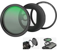 Kit De Filtre Nd Variable Magnétique 67Mm, Nd2-Nd32 (1-5 Arrêts) Filtre Vnd Avec Anneau De Filtre À Mount En T, Anneau De Filtre Fileté Pour Téléphone/Camera, Verre Optique X Cross Hd - 4725[Z3086]