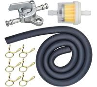 Kit de filtres à carburant + 45cm Ø4mm Universel Conduite de Carburant + 6 Serre-joint à Tuyau+Commutateur de Carburant de Réservoir de Gaz