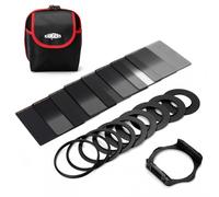 Kit de filtres carrés à densité neutre ND2 + 4 + 8 + 16 avec anneau adaptateur et porte-filtre Accessoires de photographie pour appareil photo