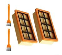 Kit de filtres compatible avec les aspirateurs Kärcher 6.415-953.0, AD2/AD3/AD4 Premium, comprend 2 filtres et 2 brosses pour nettoyer les poils d'animaux et la poussière