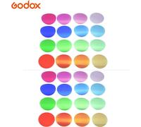 Kit de filtres couleur Godox V-11T Filtres gel couleur 16 couleurs différentes * 2 pour les flashes à tête ronde de la série Godox V1