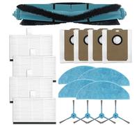 Kit de filtres d'aspirateur pour robot Blaupunkt pour Bluebot Precision Plus, chiffons de rechange en microfibre, sacs à poussière, brosses latérales, brosse principale (A)