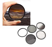 Kit de filtres d'objectif 49 mm CPL ND8 Étoile à 6 pointes gris
