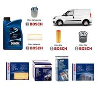 Kit de Filtres Entretien Bosch + Huile 10w40 pour Fiat Doblo 119,223 1.9 D 46 Kw