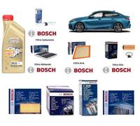 Kit de Filtres Entretien Bosch + Huile pour BMW 2 Gran Coupe F44 218d 110 Kw 150