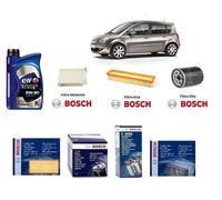 Kit de Filtres Entretien Bosch + Huile pour Renault Grand Modus 1.2 55 Kw 75 HP