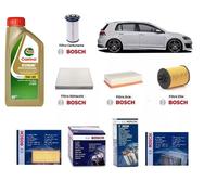 Kit de Filtres Entretien Bosch + Huile pour VW Golf 7 VII 1.6 2.0 Tdi