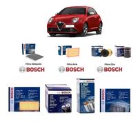 Kit de Filtres Entretien Bosch pour Alfa Romeo Mito 1.4 Multiair 125 Kw 170 HP