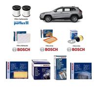 Kit de Filtres Entretien Bosch pour Jeep Cherokee Kl 2.0 CRD 4X4 103 Kw 140 HP