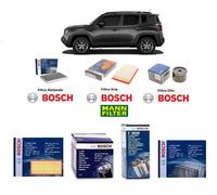 Kit de Filtres Entretien Bosch pour Jeep Renegade SUV Bu, B1, Bv 1.0 T-Gdi 88 Kw
