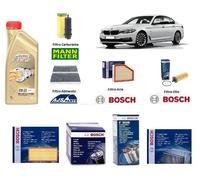 Kit de Filtres Entretien + Huile pour BMW 5 G30, F90 520d Hybrid 140 Kw 190 HP