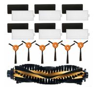 Kit de filtres et brosses latérales de rechange pour EcoVacs pour Deebot 500, 600, 601-6 brosses latérales, 1 brosse roulante, 1 filtre - pour Deebot (1)
