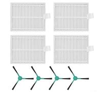 Kit de filtres latéraux pour Roomba pour combo pour Essential Series Y0140 Y0110, comprend 4 filtres et 4 brosses latérales pour un nettoyage efficace