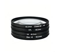 Kit de filtres multifaces pour appareil photo reflex numérique avec CPL, UV, prise de vue + 4 et étoile 8 filtres de 40,5 mm à 77 mm en verre et plastique ABS avec sac de transport pratique pour (40,5