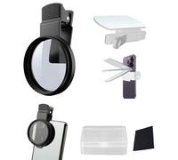 Kit de filtres polarisants CPL et miroir 52 mm pour appareil photo de téléphone portable - Compatibilité universelle avec iPhone, Samsung, Android, pour réduire l'éblouissement et les prises de vue