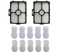Kit de filtres pour aspirateur filaire Shark Stratos UltraLight DuoClean PowerFins HZ3000 HZ3002 Pièce de rechange XFFKHZ3000 XHFHZ3000 2 filtres HEPA 5 filtres pré-moteur en feutre mousse