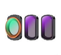 Kit de filtres pour DJI Pocket 3 avec filtres UV et CPL, verre optique HD enduit 28 couches, cadre ABS, compact 10 x 10 x 2 cm, pour photographie et vidéographie