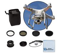 Kit de filtres pour drones DJI Phantom 3 Series Kit comprenant : CPL, ND4, ND8, UV, capuchon d'objectif, porte-bouchon + chiffon microfibre eCostConnection 37 mm