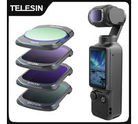 Kit de filtres pour objectif TELESIN pour DJI OSMO Pocket 3 4 CPL ND16 ND32 ND64 ND256, filtre de diffusion noir pour DJI Pocket 4 3
