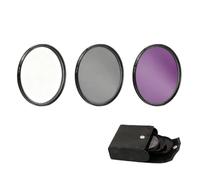 Kit de filtres pour objectif UV/CPL/FLD de 67 mm avec étui de rangement portable, 3 pièces en verre optique HD multicouche avec cadre en alliage d'aluminium ultra fin pour accessoires d'objectif