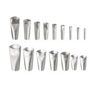 Kit de finition de joint - Lot de 14 buses d'étanchéité en acier inoxydable - 14 pièces de buses d'extension pour joints d'étanchéité pour une étanchéité précise - Outils de finition d'étanchéité pour