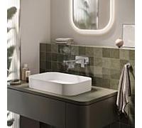 Kit de finition Herzbach Ceo 36.220954.2.14 mitigeur lavabo encastré, longueur du bec 210 mm, finition inox